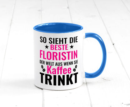 Kaffee trinkt: Floristin | Blumen Verkäuferin lustiger Spruch Geschenk Humor