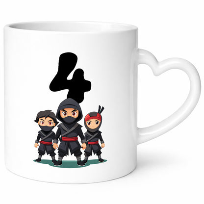 4. Geburtstag | 4 Jahre Ninja lustig Geschenkidee Geschenk Tasse