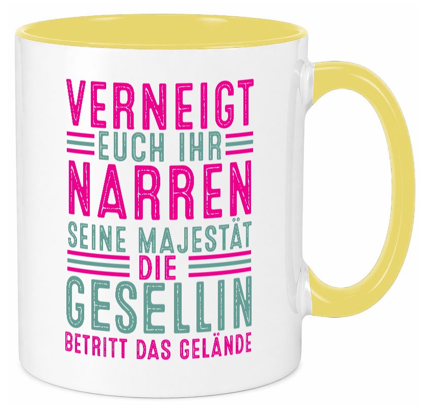 Verneigt euch: Gesellin | Handwerkerinnen v2 lustig Humor Geschenkidee Geschenk Tasse