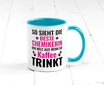Kaffee trinkt: Chemikerin | Chemie Labor Geschenkidee Humor Tasse