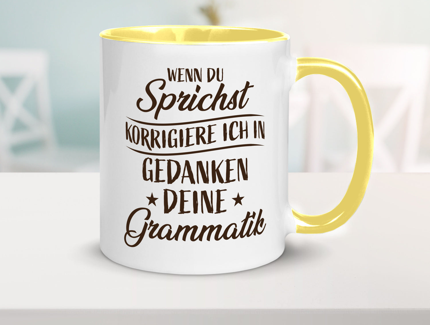 Grammatik korrigieren während du sprichst | Sterne lustig Humor Geschenkidee