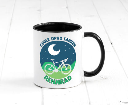 Coole Opas fahren Rennrad | Mond Landschaft Geschenk Familie Geschenkidee