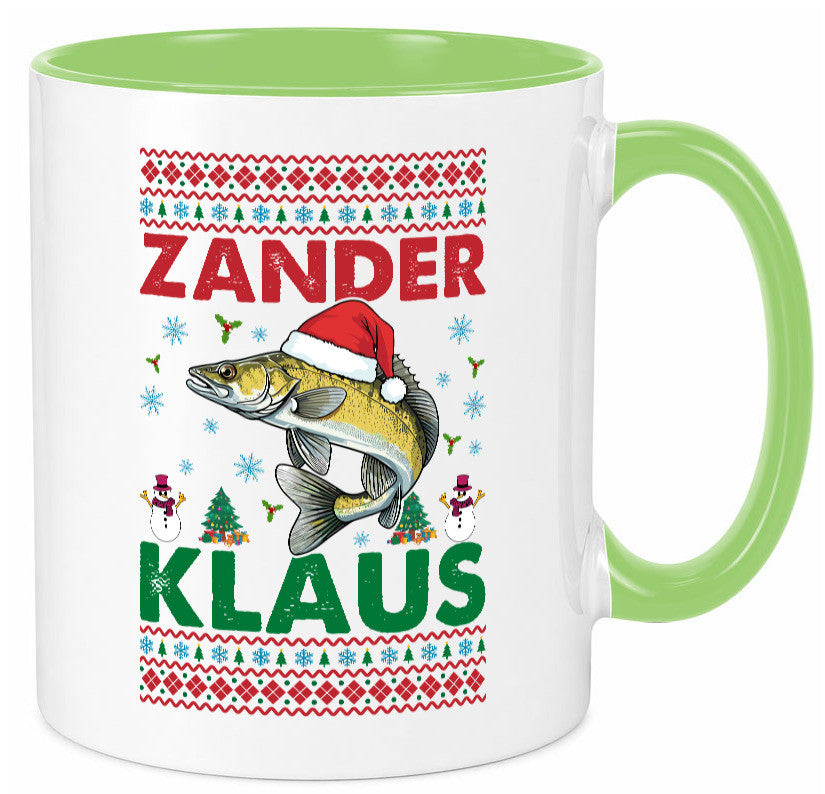 Zander Klaus | Ugly Christmas Angler Angeln v2 Geschenk Humor Geschenkidee Tasse