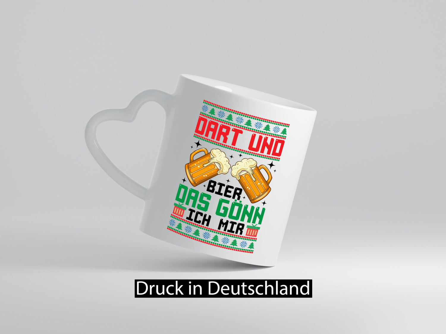 Dart und bier das gönn ich mir | ugly Christmas Geschenkidee Humor Tasse