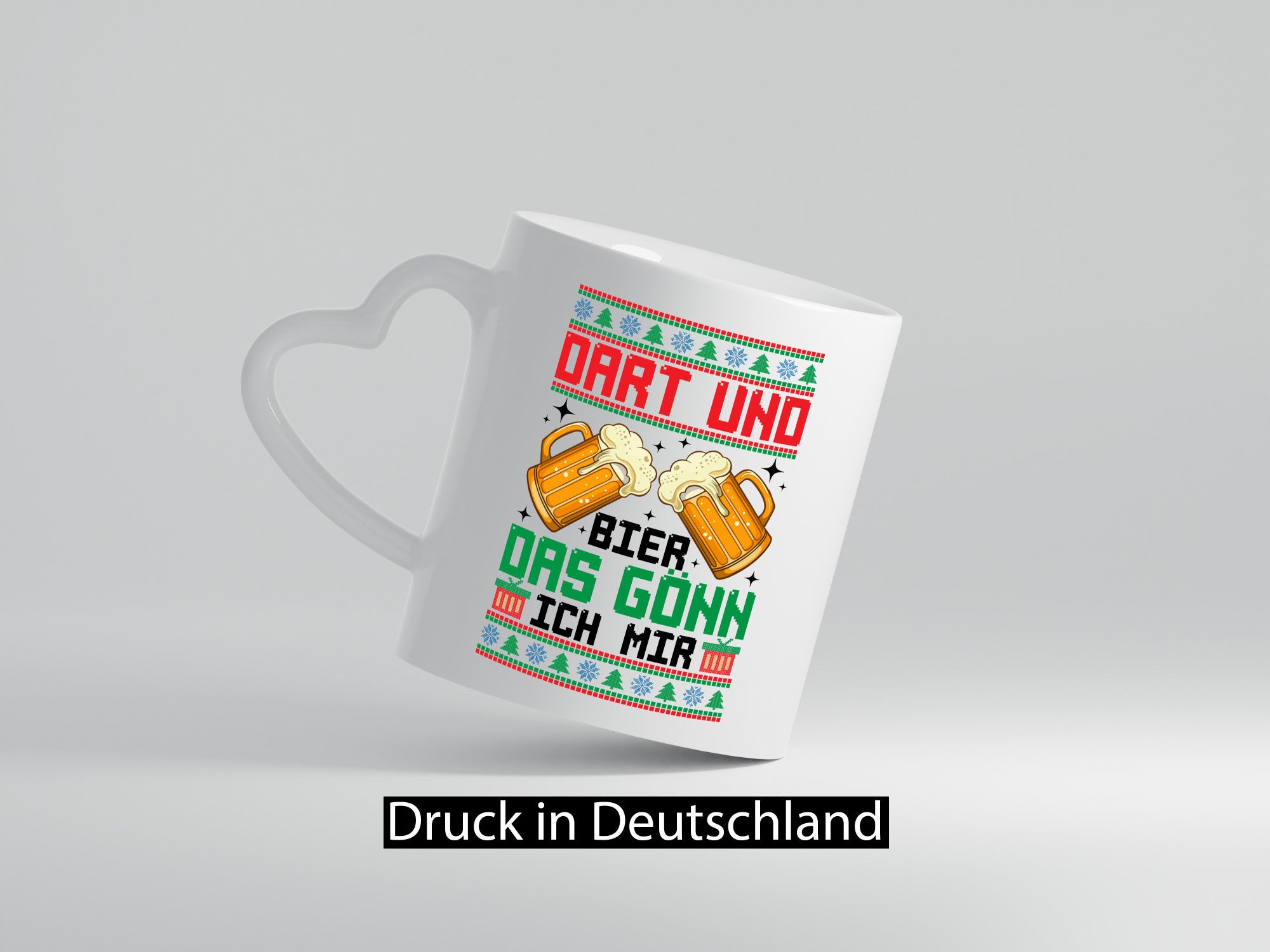 Dart und bier das gönn ich mir | ugly Christmas Geschenkidee Humor Tasse
