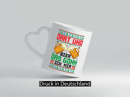 Dart und bier das gönn ich mir | ugly Christmas Geschenkidee Humor Tasse