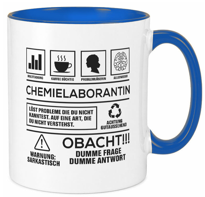 Achtung Probleme Chemielaborantin | Laborantin Chemie Geschenk Humor