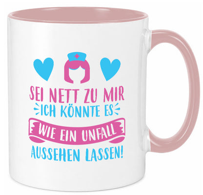 Sei nett, könnte wie ein Unfall aussehen | Kopf lustiger Spruch Geschenk Humor