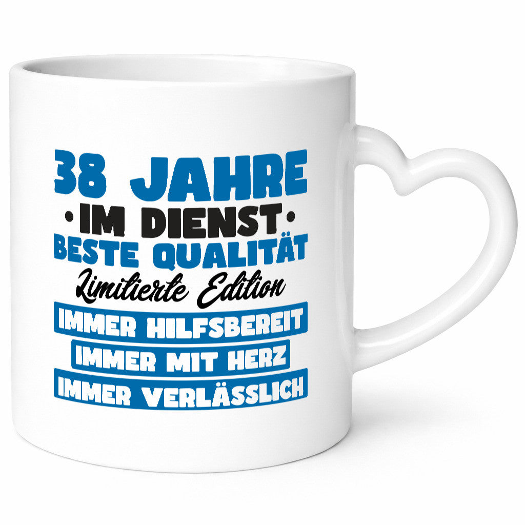 38 Jahre im Dienst | Jubiläum Arbeit v7 Humor Kollegen Büro Geschenkidee Tasse