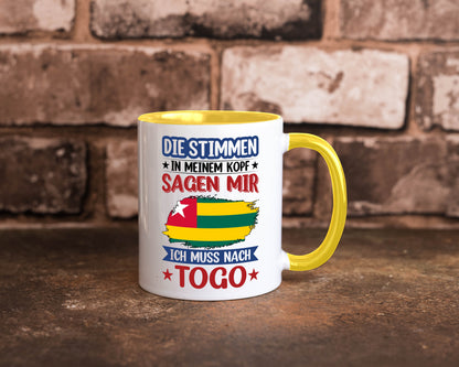 Togo | Urlaub Stimmen in meinem Kopf Traumland Humor Geschenkidee Tasse