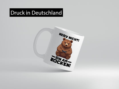 Nerv nicht bin am Zocken | Bär Gamer Zocker lustiger Spruch Geschenk Humor