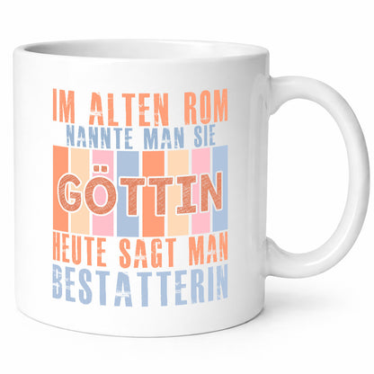 Heute sagt man: Bestatterin | Bestattung Totengräberin lustig Humor