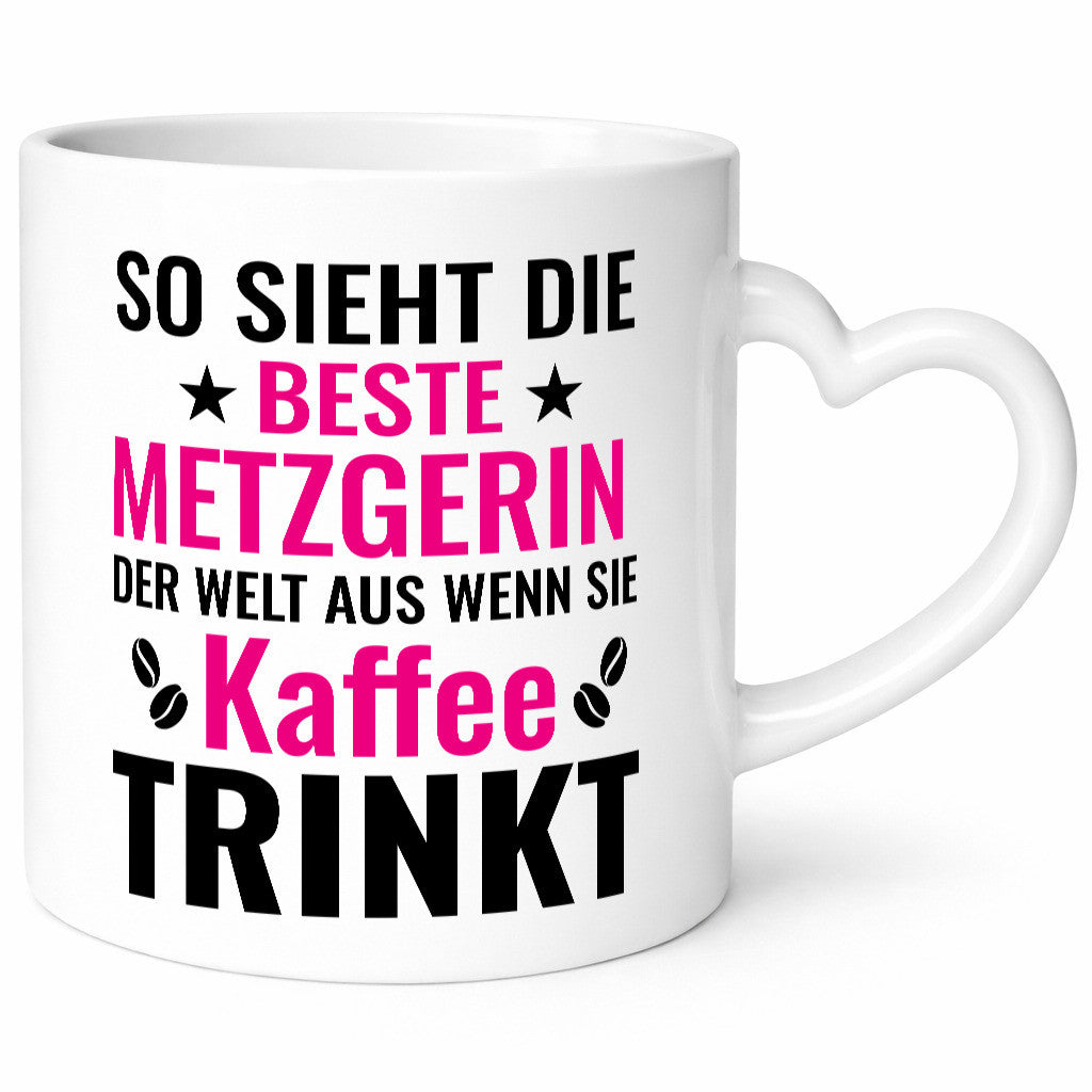 Kaffee trinkt: Metzgerin | Fleischerin Geschenkidee Humor Tasse