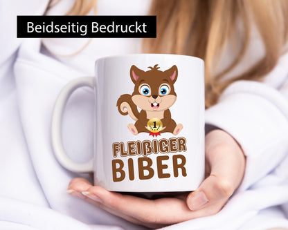 Fleißiger Biber | Motiv Tasse Kinder Geburtstag lustig Geschenkidee Geschenk