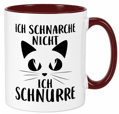 Nicht schnarchen, schnurren | Katze Schnurrhaare Augen Geschenkidee Tasse