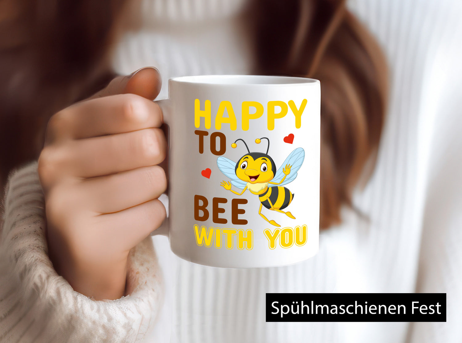 Happy Bee | Beziehung Tasse Freundschaft Bienen Humor Geschenkidee