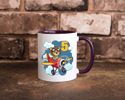 5. Geburtstag | 5 Jahre Kinder Pilot Flugzeug Geschenkidee Humor Tasse