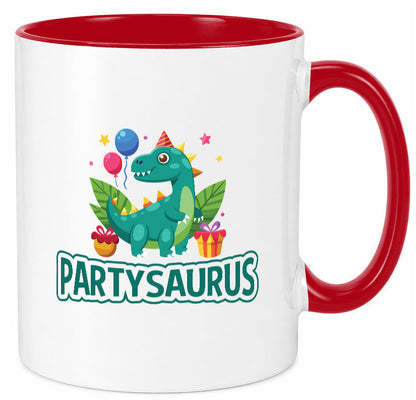 Partysaurus | Geburtstag Dinosaurier Luftballon Geschenkidee Humor Tasse