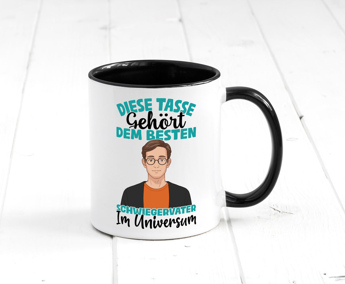 Im Universum: Schwiegervater |Schwiegersohn | Beziehung Geschenkidee Familie Tasse