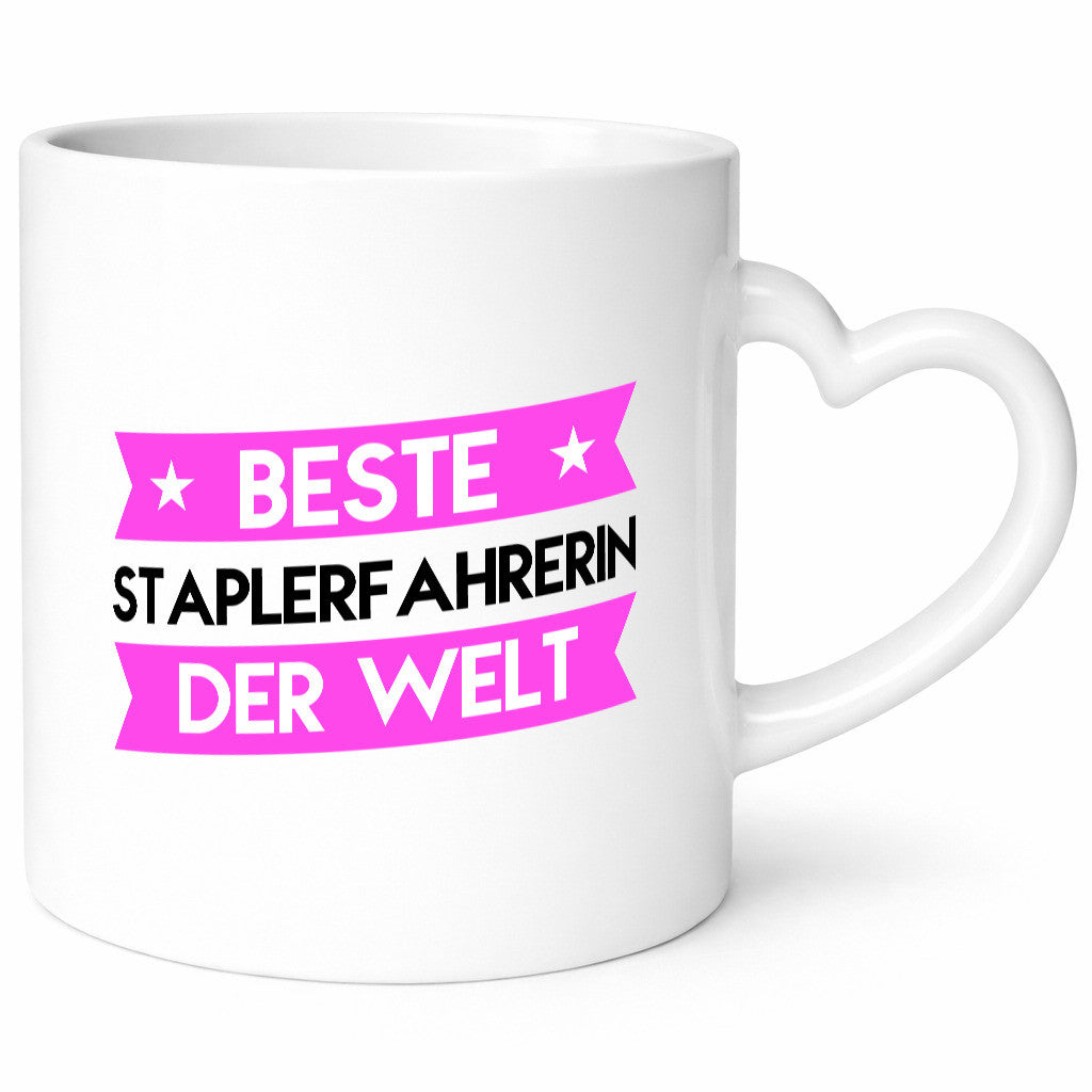 Beste Staplerfahrerin | Gabelstapler Geschenkidee Humor Tasse