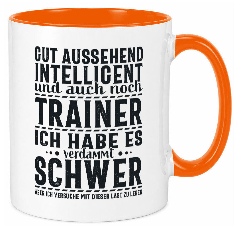 Gut aussehender Trainer |gestrichelte Linie | Punkte lustiger Spruch Geschenk