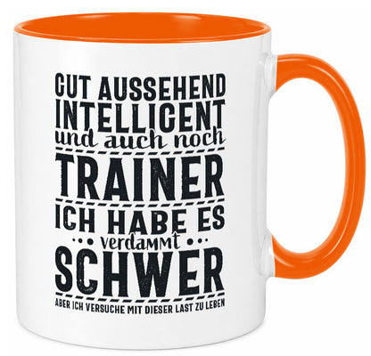 Gut aussehender Trainer |gestrichelte Linie | Punkte lustiger Spruch Geschenk