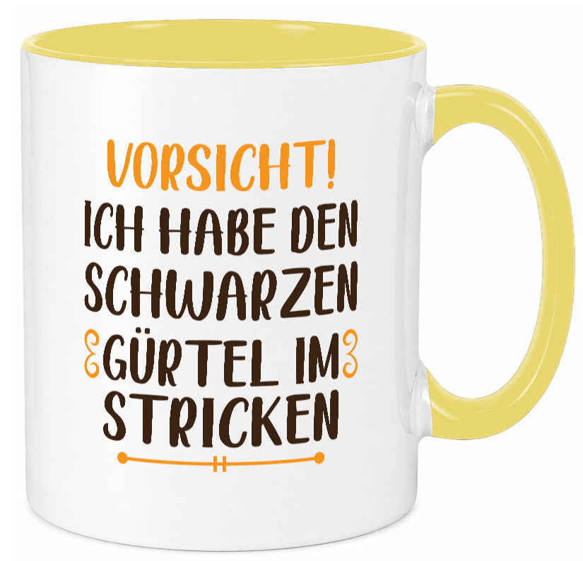 Schwarzen Gürtel im Stricken | Stricknadel lustiger Spruch Geschenk Humor