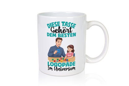 Im Universum: Logopäde | Sprachtherapie lustig Humor Geschenkidee Geschenk Tasse