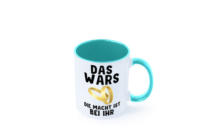 Die macht ist bei ihr | Hochzeit Tasse Ehemann Ehe Geschenk Humor Geschenkidee