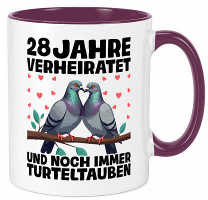 28 Jahre verheiratet | Turteltauben Ehe Ehepaar Geschenk Humor Geschenkidee