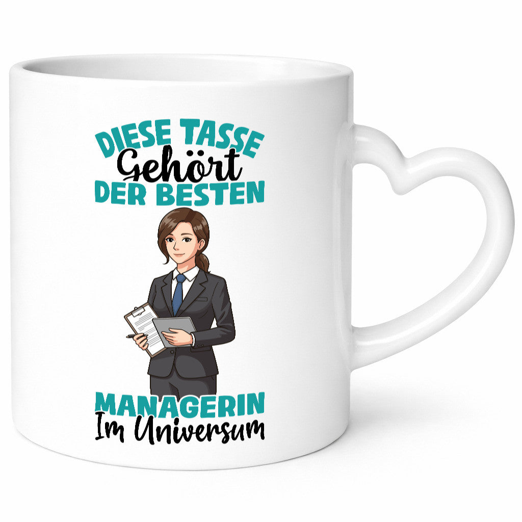 Im Universum: Managerin | Management Geschenkidee Humor Tasse