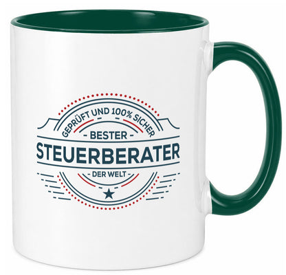 Geprüft und sicher: Steuerberater | Steuern Geschenk Humor Geschenkidee Tasse
