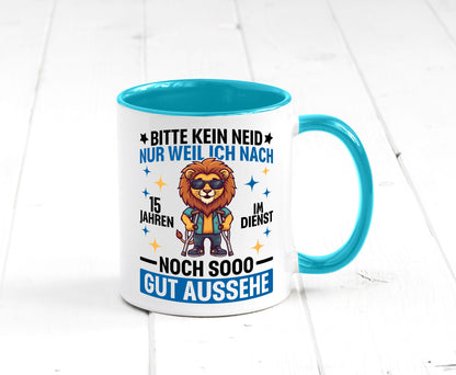 15 Jahre im Dienst | Arbeitsjubiläum Arbeit lustig Kollegen Büro Geschenk Tasse