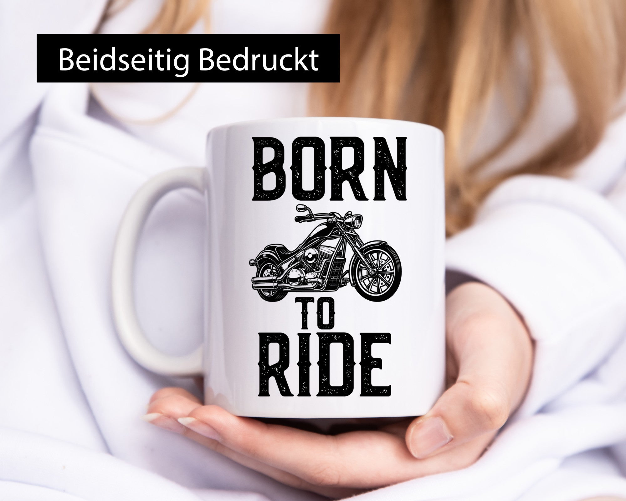 Born to ride | Biker Tasse Motorradfahrer Motorrad lustiger Spruch Geschenk