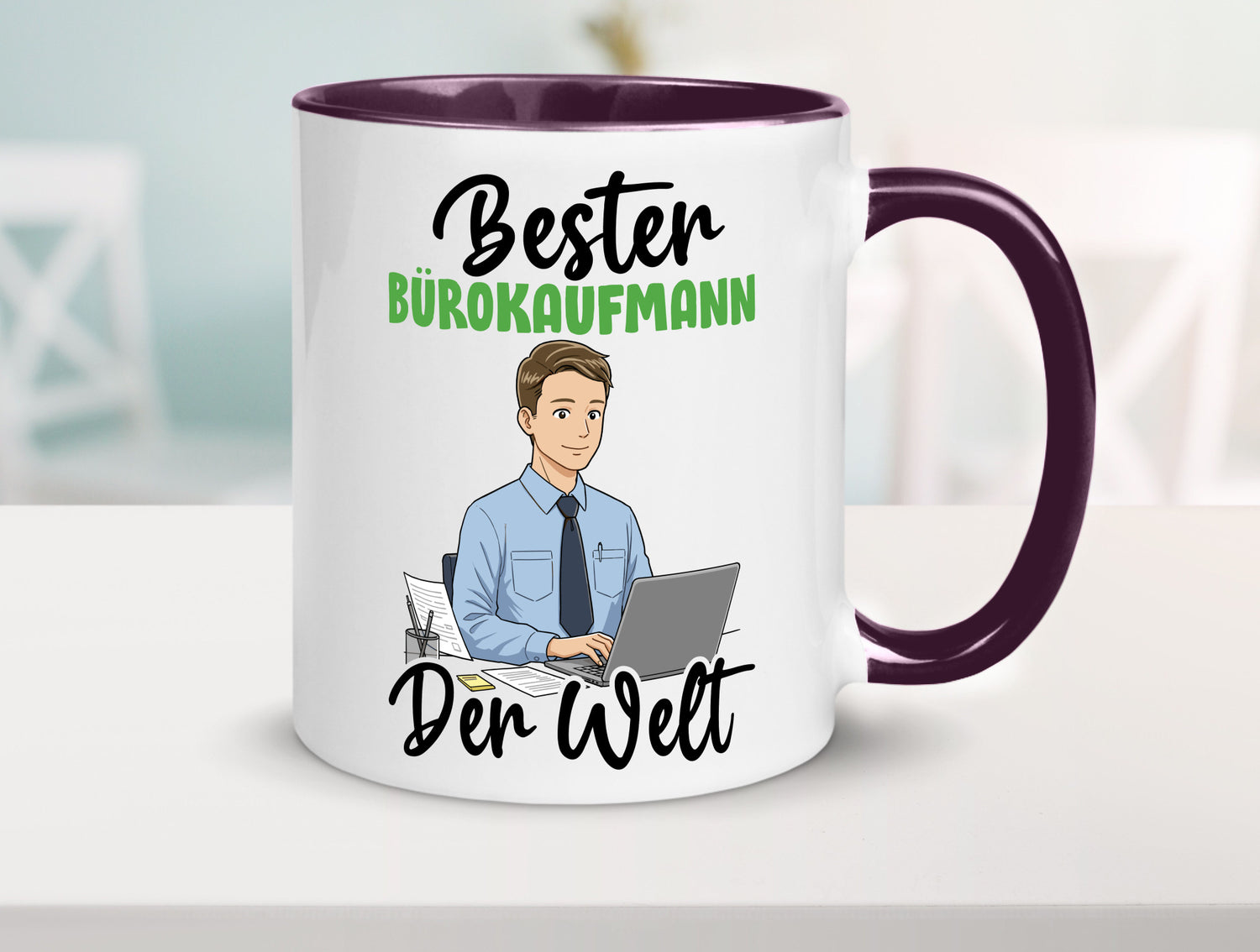 Bester Bürokaufmann | Kaufmann v2 lustig Arbeit Kollegen Büro Geschenk Tasse