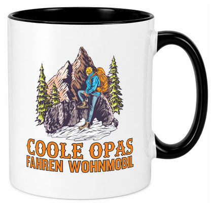 Coole Opas fahren Wohnmobil | Opa Wanderer Berge Humor Familie Geschenkidee Tasse