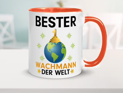 Welt Bester Wachmann | Wachpersonal Nachtwächter Humor Geschenkidee Tasse