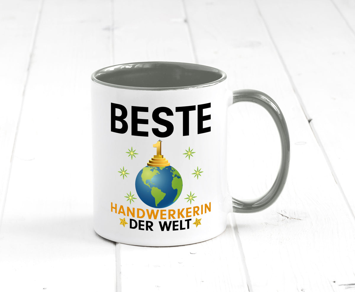 Welt Beste Handwerkerin | Handwerkerinnen lustiger Spruch Geschenk Humor Tasse