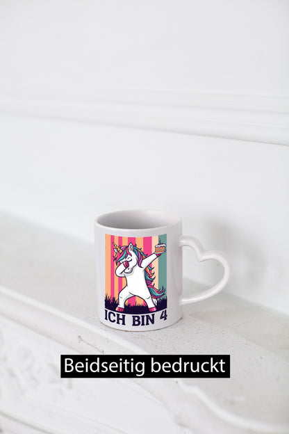 4 Geburtstag | Einhorn Damping Mädchen lustig Geschenkidee Geschenk Tasse