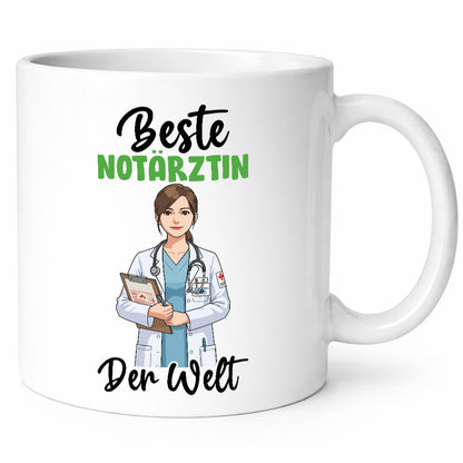 Beste Notärztin | Ärztin v2 lustiger Spruch Geschenk Humor Geschenkidee Tasse