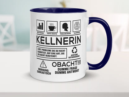 Achtung Probleme Kellnerin | Beruf kellnern Bedienung lustiger Spruch Geschenk