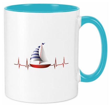 Segelboot Herzschlag | Segler segeln Boot Kapitän Geschenk Humor Geschenkidee
