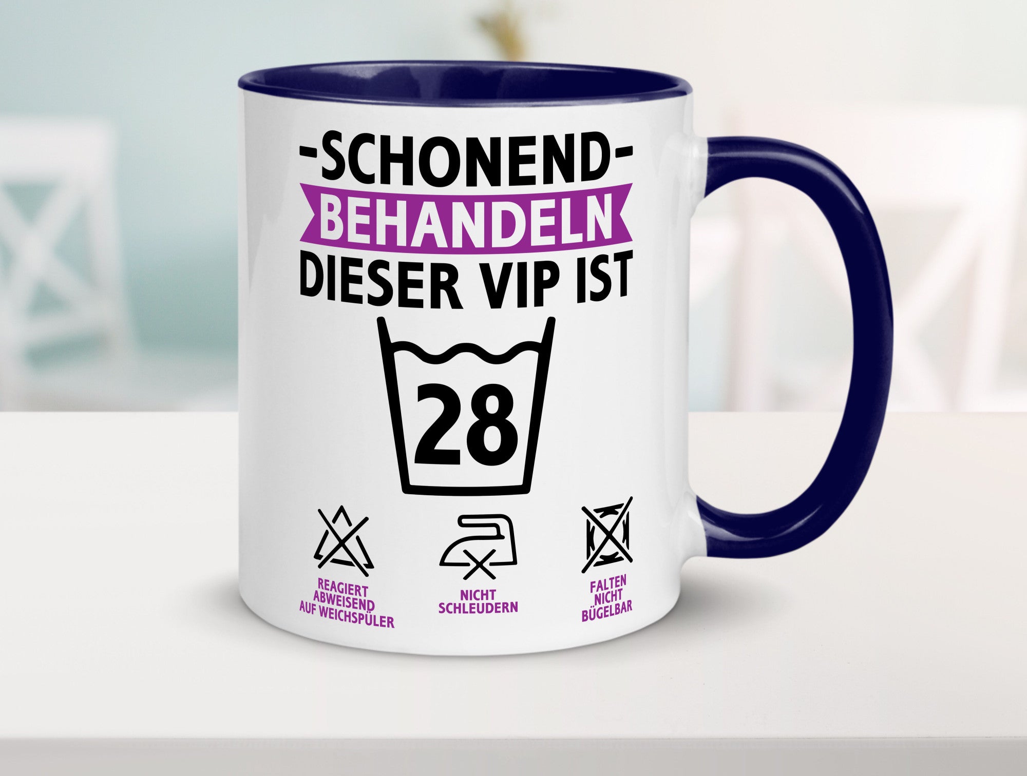 28 Geburtstag | schonend behandeln Jahre Humor Geschenkidee Tasse