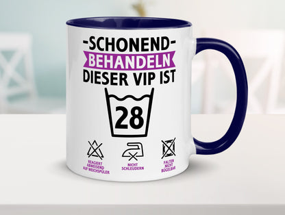 28 Geburtstag | schonend behandeln Jahre Humor Geschenkidee Tasse