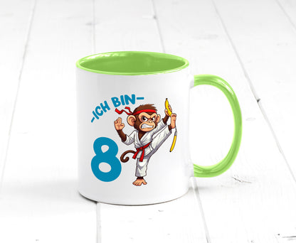 Ich bin 8 | 8. Geburtstag Karate Kampfsport Affe lustiger Spruch Geschenk