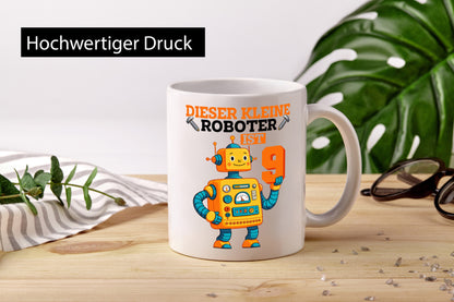 9. Geburtstag | 9 Jahre Roboter Junge lustig Geschenkidee Geschenk Tasse