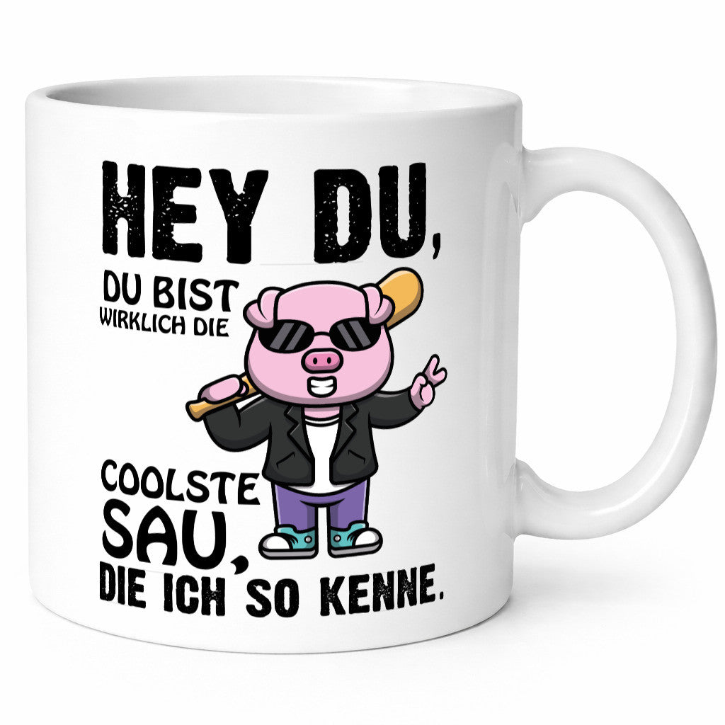 Du bist eine Coole sau Geschenk Humor Geschenkidee lustiger Spruch Tasse