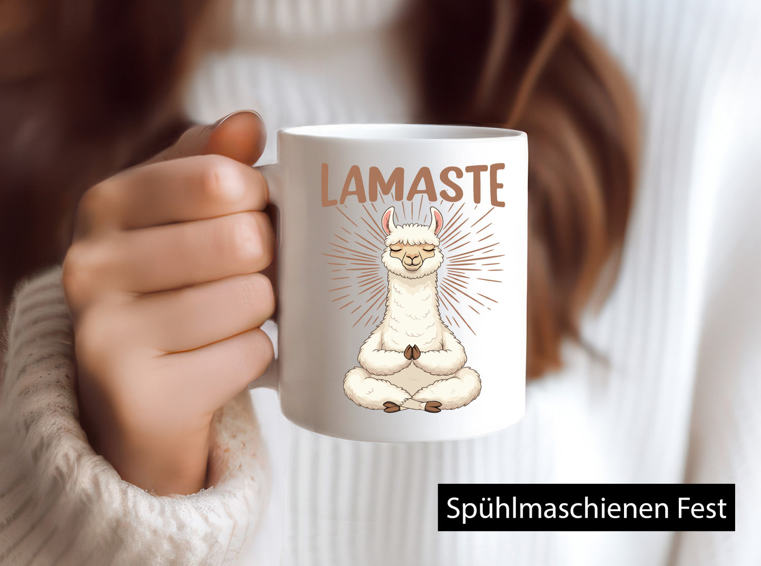 Lamaste | Lama Namaste lustiger Spruch Geschenk Humor Geschenkidee Tasse