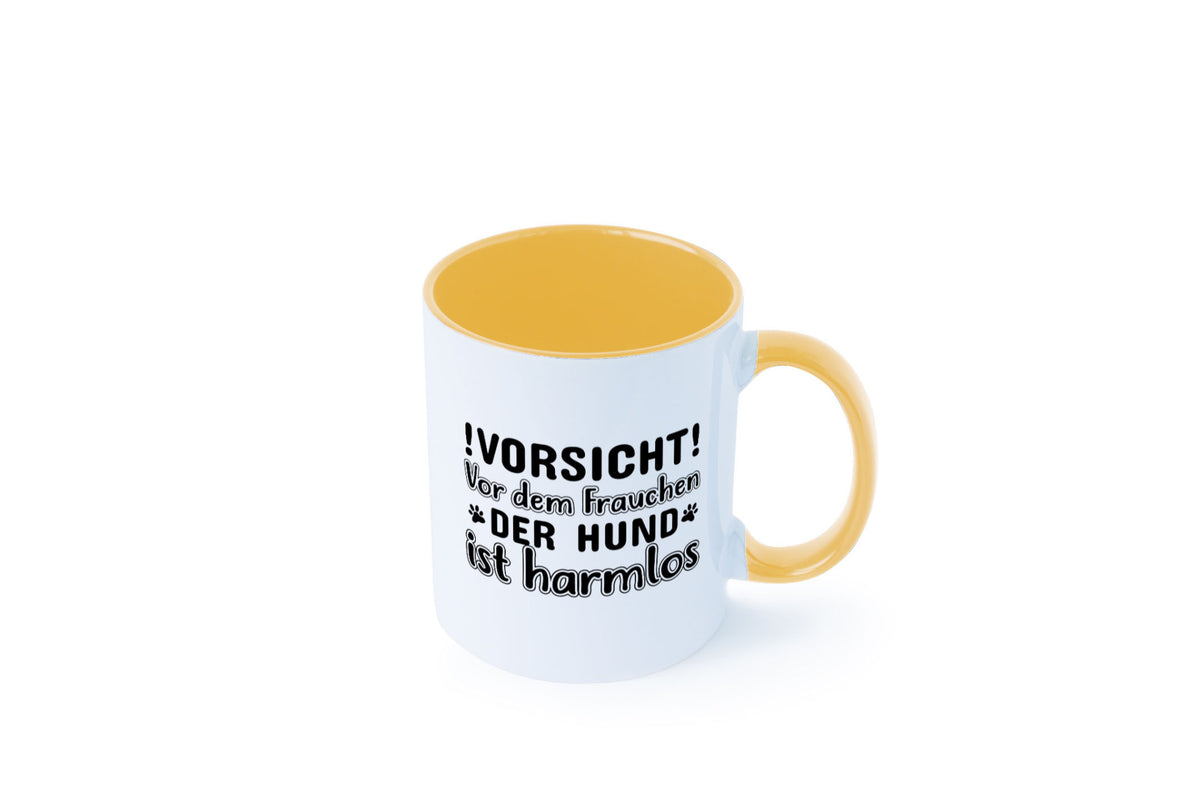Vorsicht vor dem Frauchen | Hundebesitzerin Pfoten Geschenkidee Tierliebhaber Tasse