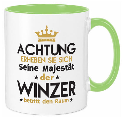 Seine Majestät Winzer | Weinbauer Wein lustiger Spruch Geschenk Humor Tasse